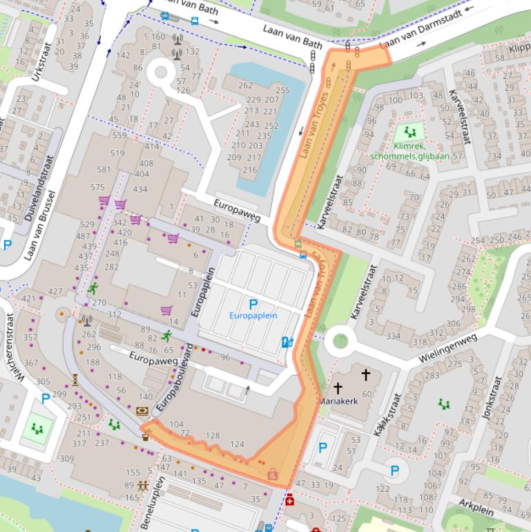 Kaart van postcodegebied 1825SB.