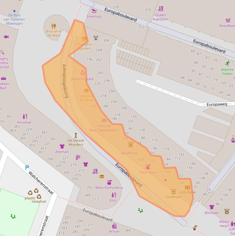 Kaart van postcodegebied 1825SH.