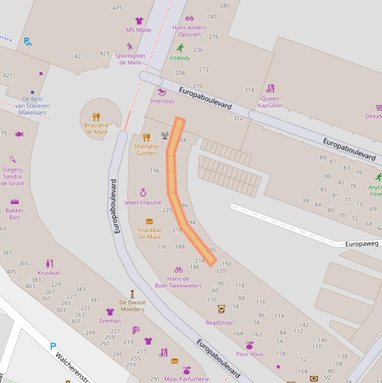 Kaart van postcodegebied 1825SL.