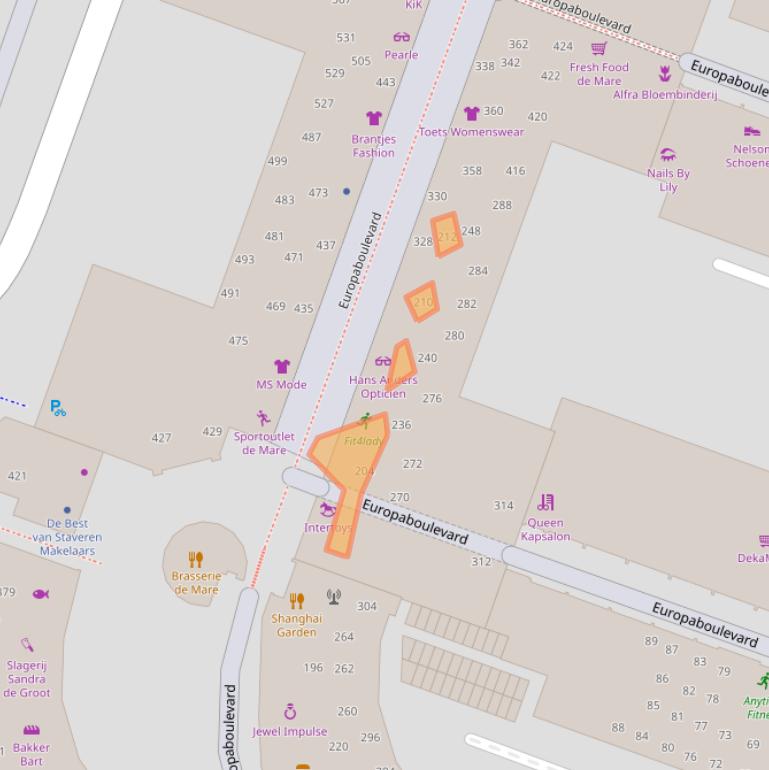 Kaart van postcodegebied 1825SN.