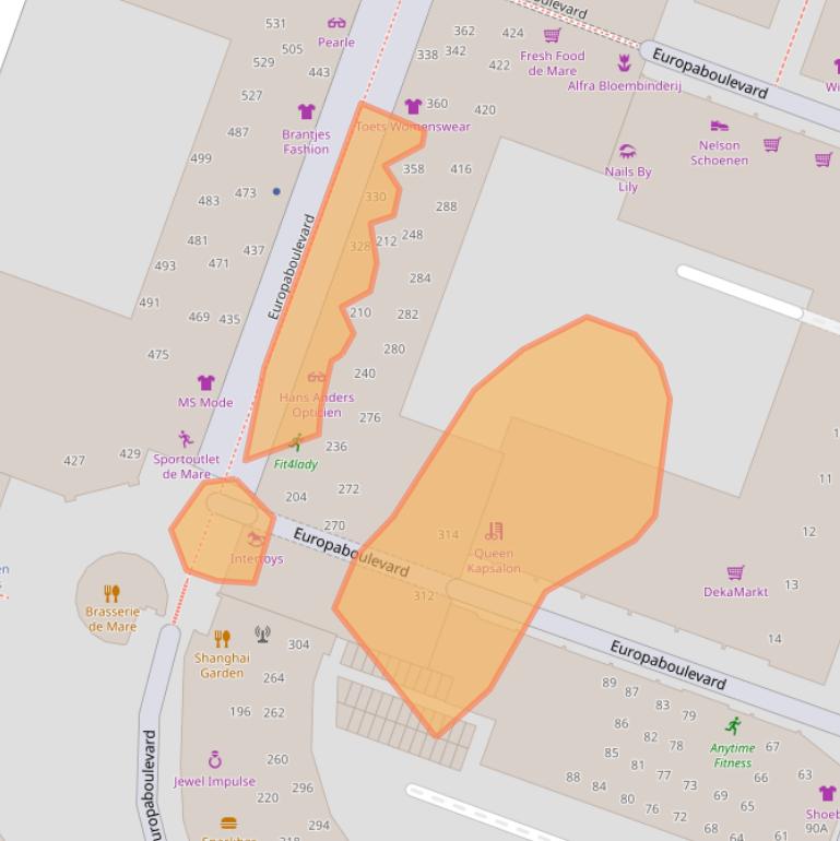 Kaart van postcodegebied 1825ST.