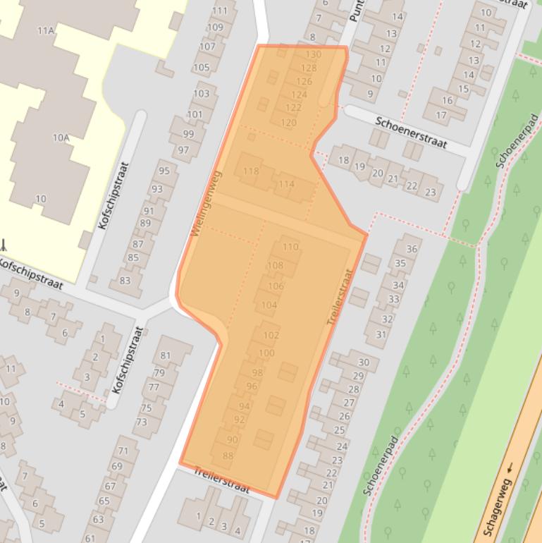 Kaart van postcodegebied 1826BR.