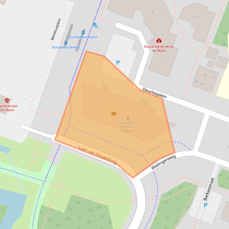 Kaart van postcodegebied 1826BZ.