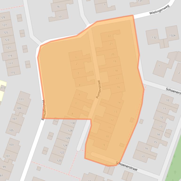 Kaart van postcodegebied 1826CJ.