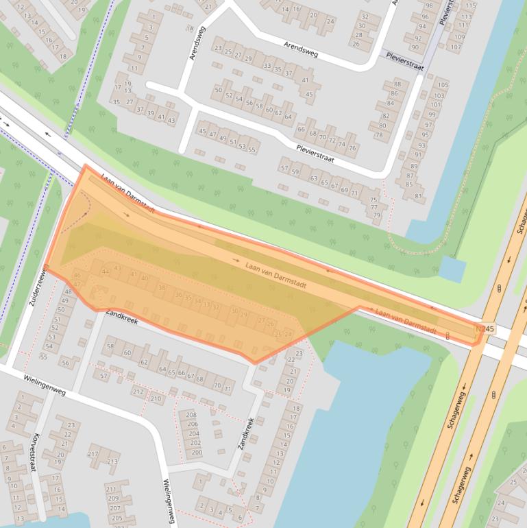 Kaart van postcodegebied 1826CP.