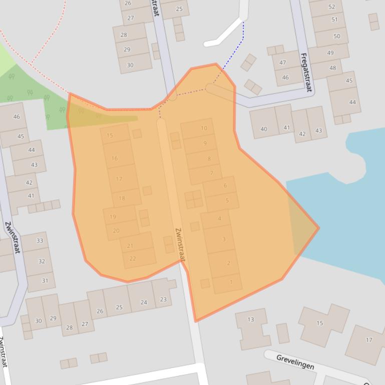 Kaart van postcodegebied 1826CW.