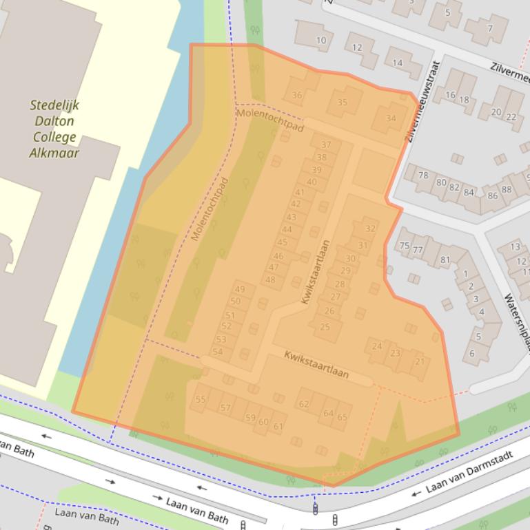 Kaart van postcodegebied 1826GB.