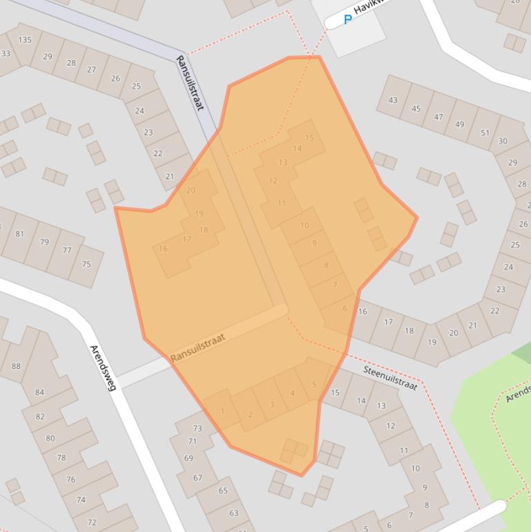 Kaart van postcodegebied 1826JR.