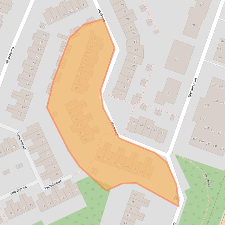 Kaart van postcodegebied 1826JX.