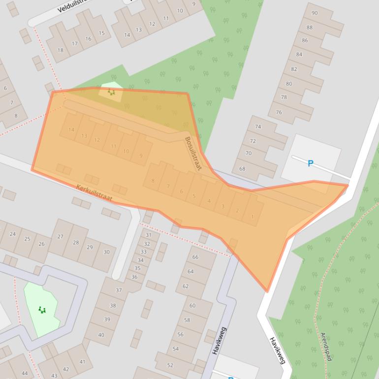 Kaart van postcodegebied 1826KC.