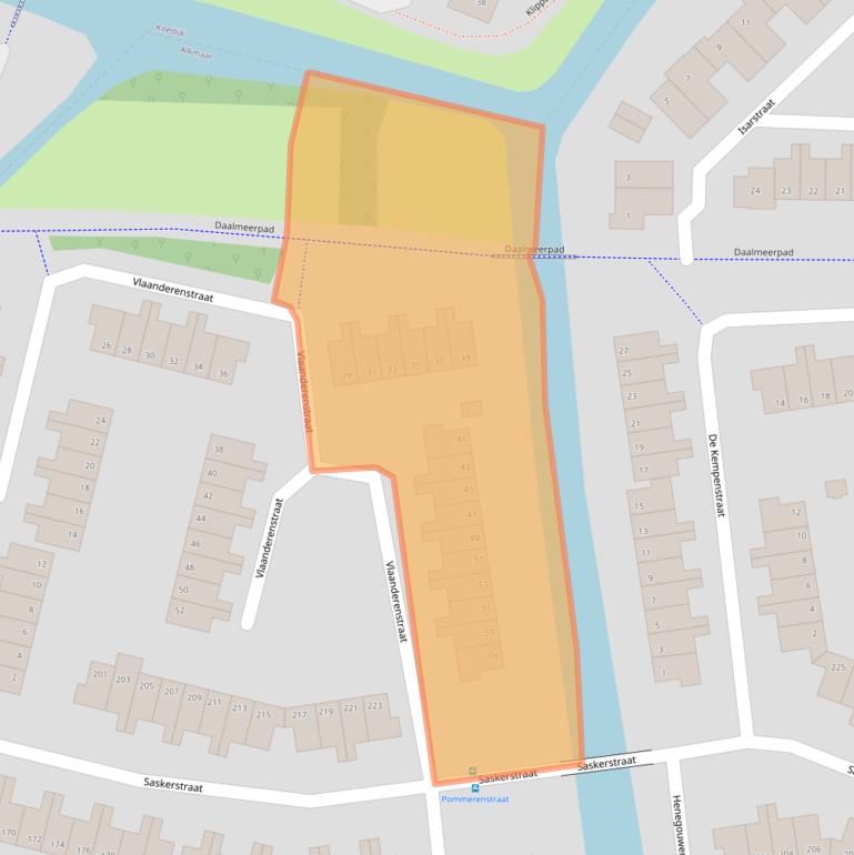 Kaart van postcodegebied 1827AB.