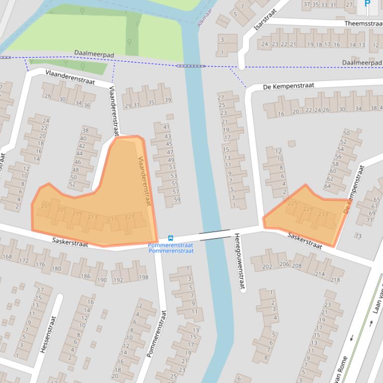 Kaart van postcodegebied 1827AD.