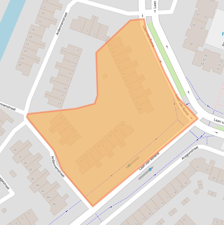 Kaart van postcodegebied 1827AN.