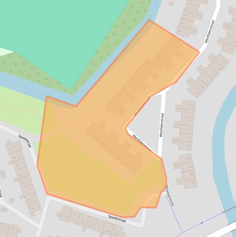 Kaart van postcodegebied 1827AZ.