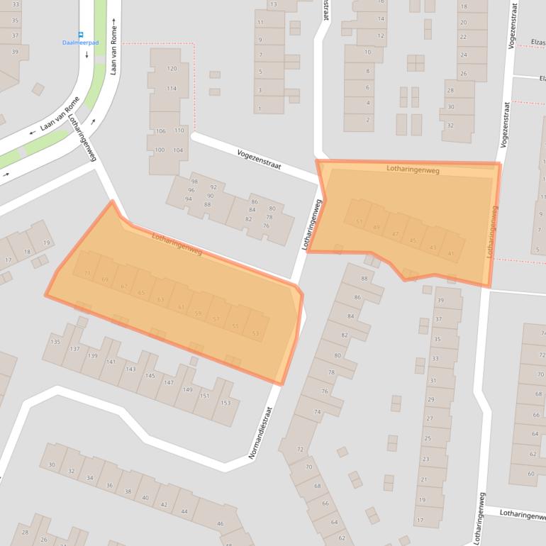 Kaart van postcodegebied 1827BG.