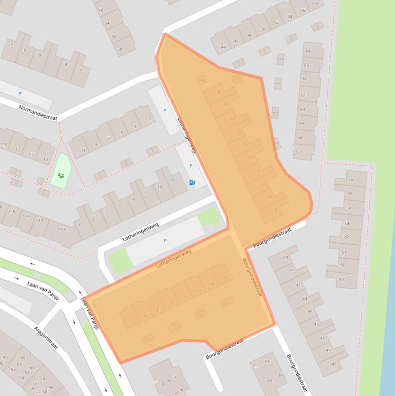 Kaart van postcodegebied 1827BH.