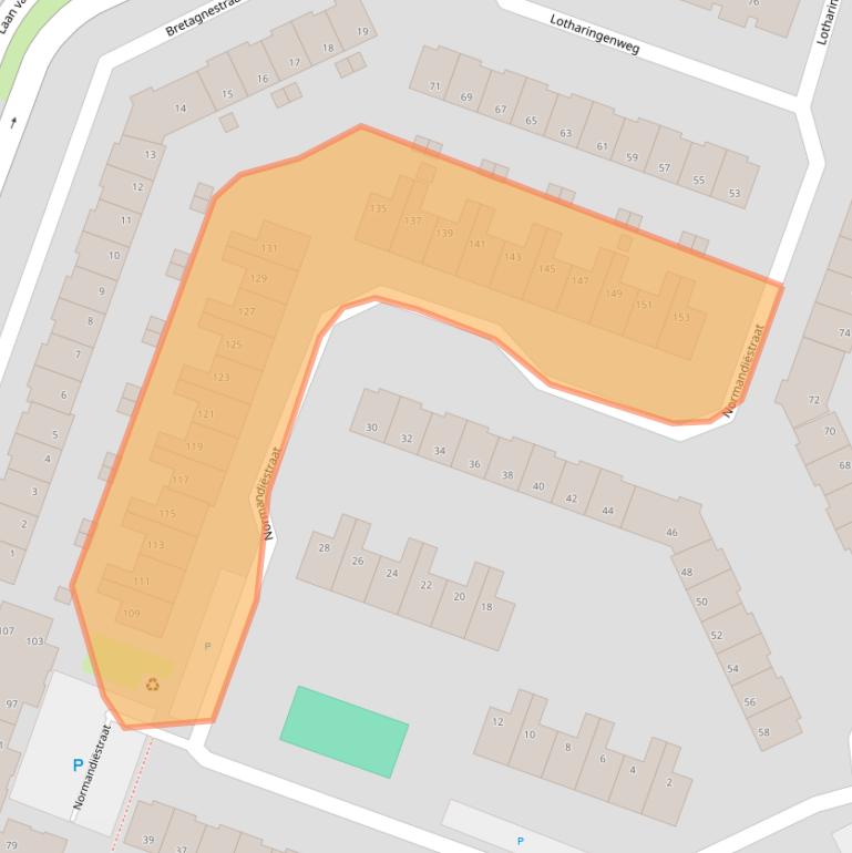 Kaart van postcodegebied 1827BP.
