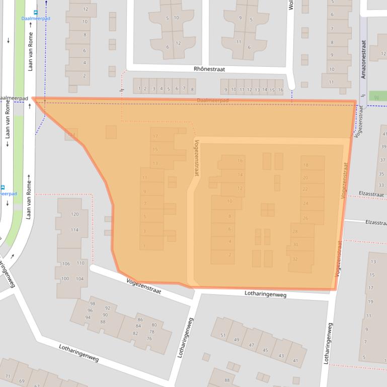 Kaart van postcodegebied 1827BX.