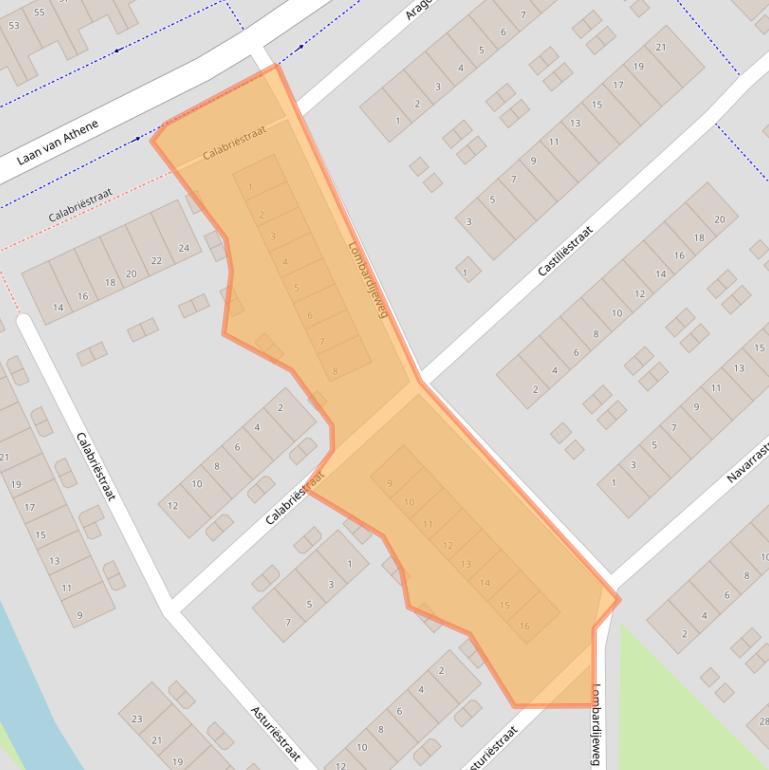 Kaart van postcodegebied 1827CA.