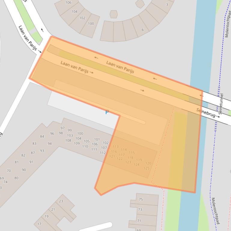 Kaart van postcodegebied 1827CH.