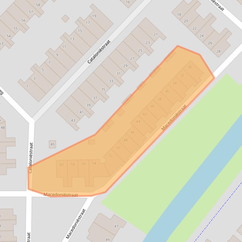 Kaart van postcodegebied 1827CM.