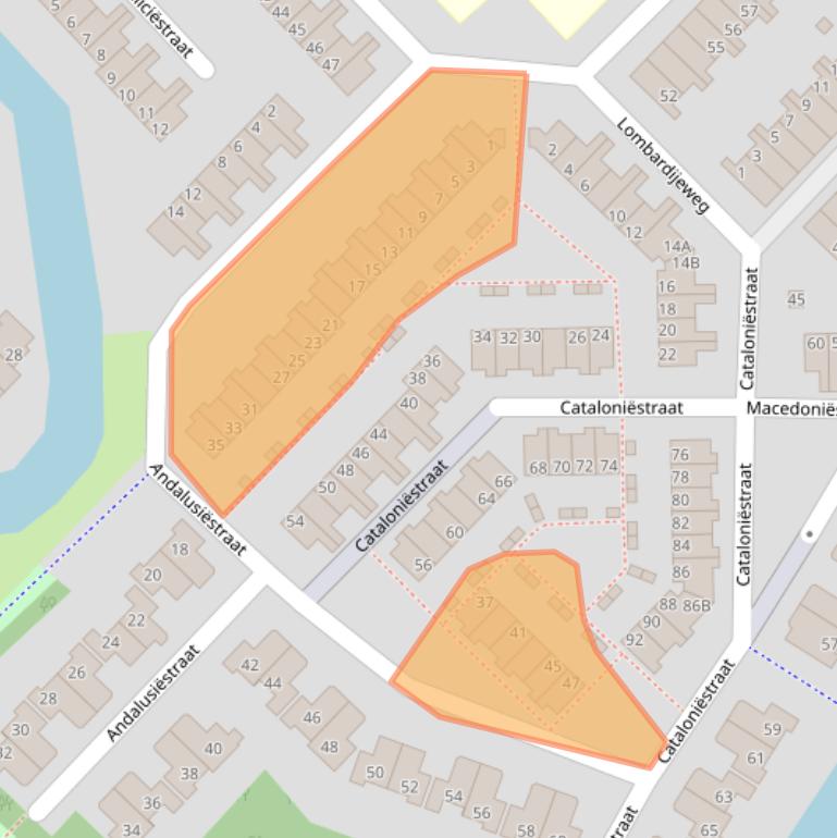 Kaart van postcodegebied 1827CT.