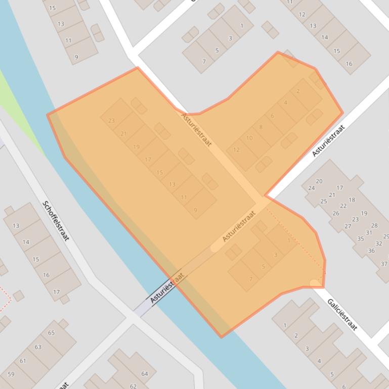 Kaart van postcodegebied 1827DB.