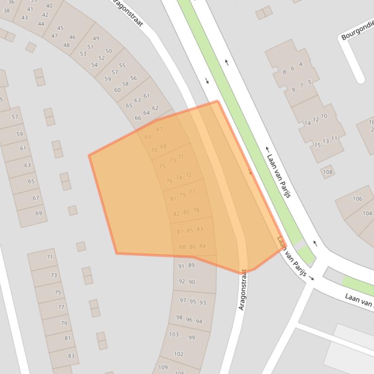 Kaart van postcodegebied 1827DJ.