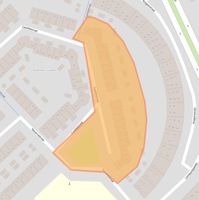 Kaart van postcodegebied 1827DS.