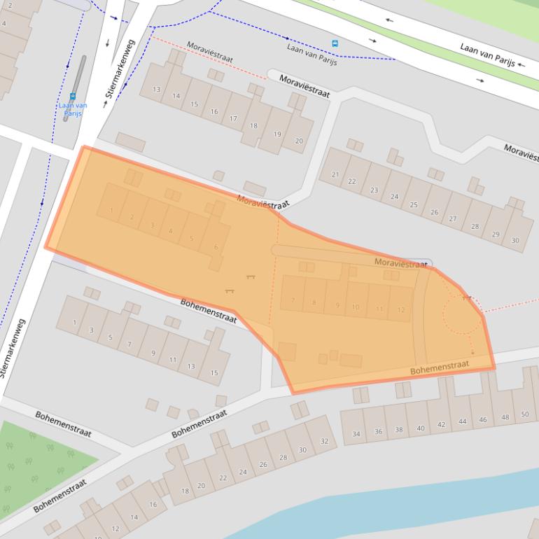 Kaart van postcodegebied 1827ED.