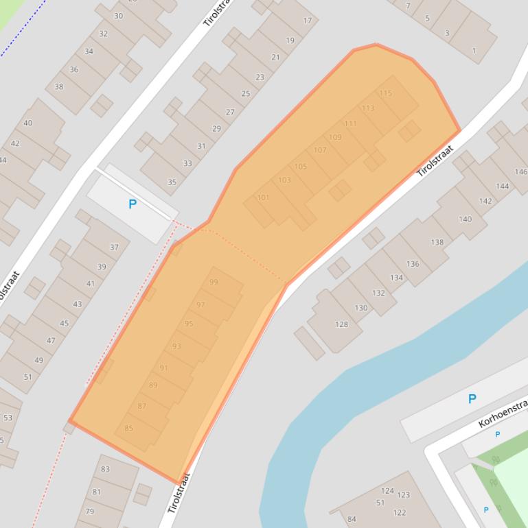 Kaart van postcodegebied 1827ET.