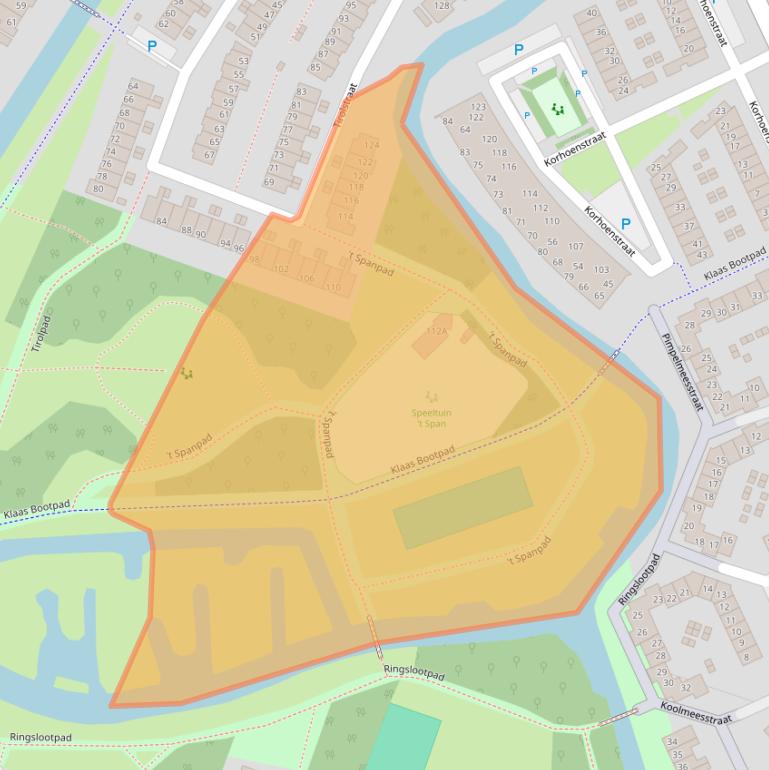 Kaart van postcodegebied 1827EX.