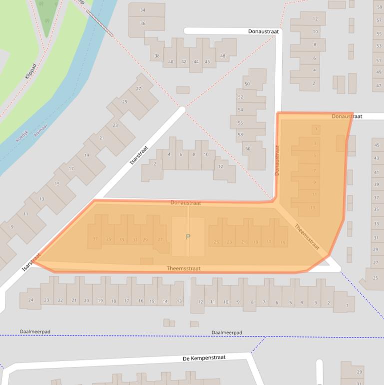 Kaart van postcodegebied 1827GD.