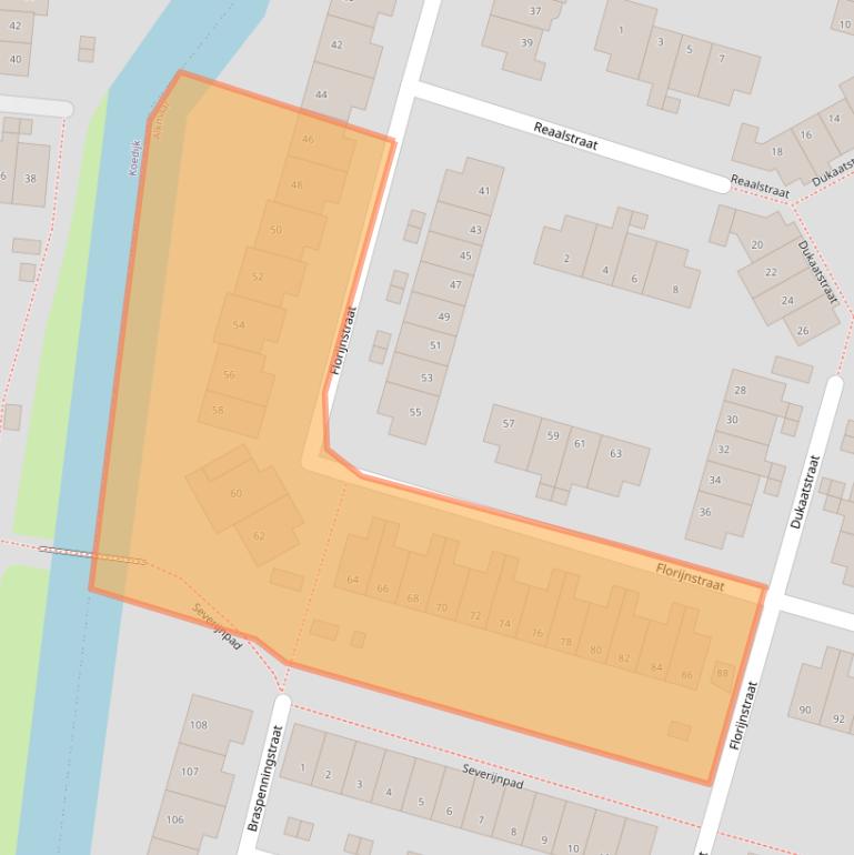 Kaart van postcodegebied 1827GL.