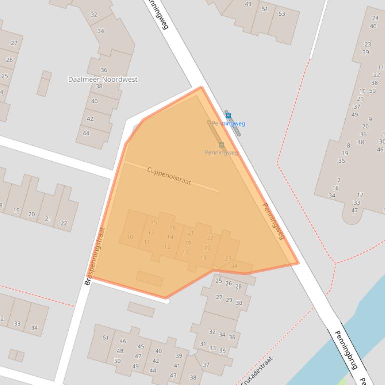 Kaart van postcodegebied 1827JS.