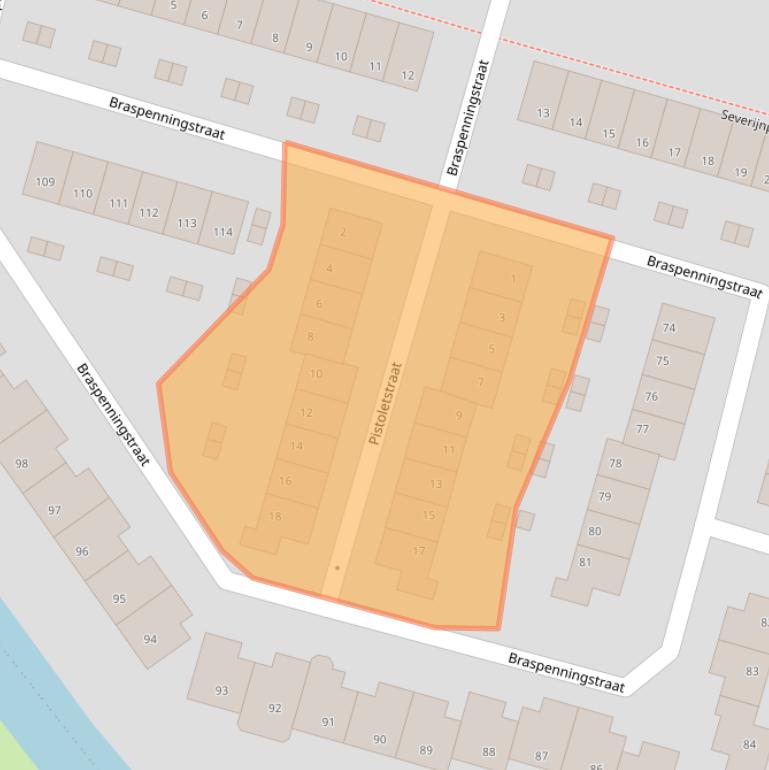 Kaart van postcodegebied 1827JX.