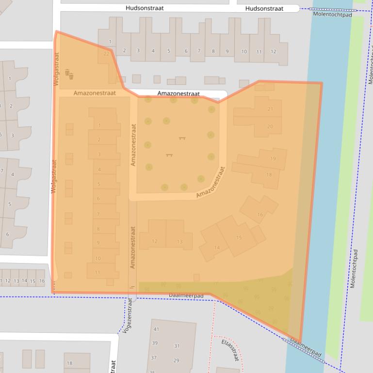 Kaart van postcodegebied 1827KA.