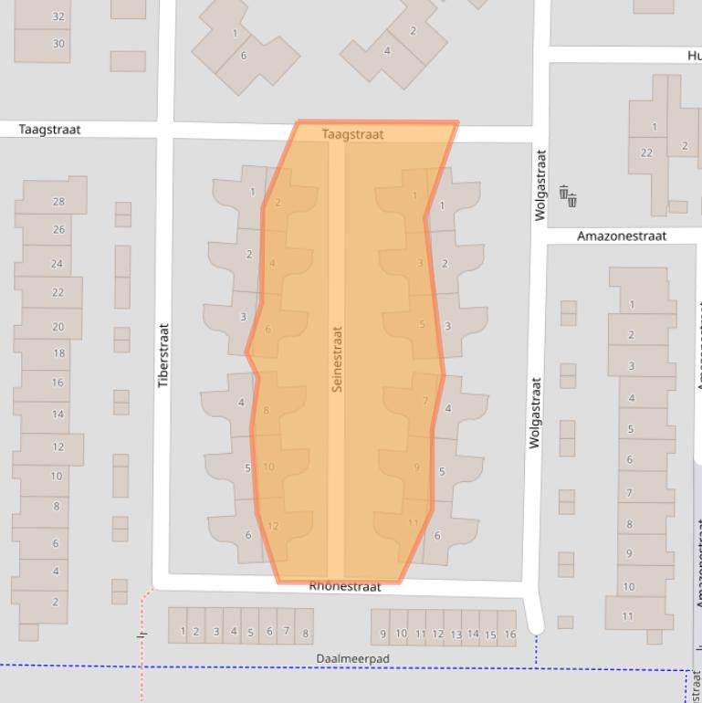 Kaart van postcodegebied 1827KC.