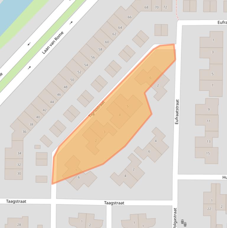 Kaart van postcodegebied 1827KG.