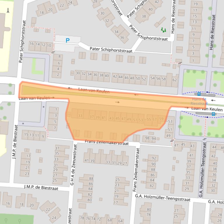 Kaart van postcodegebied 1827KR.