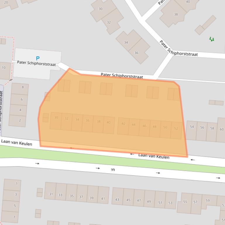 Kaart van postcodegebied 1827KV.