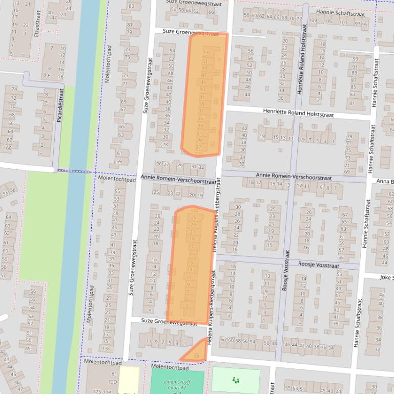 Kaart van postcodegebied 1827LD.