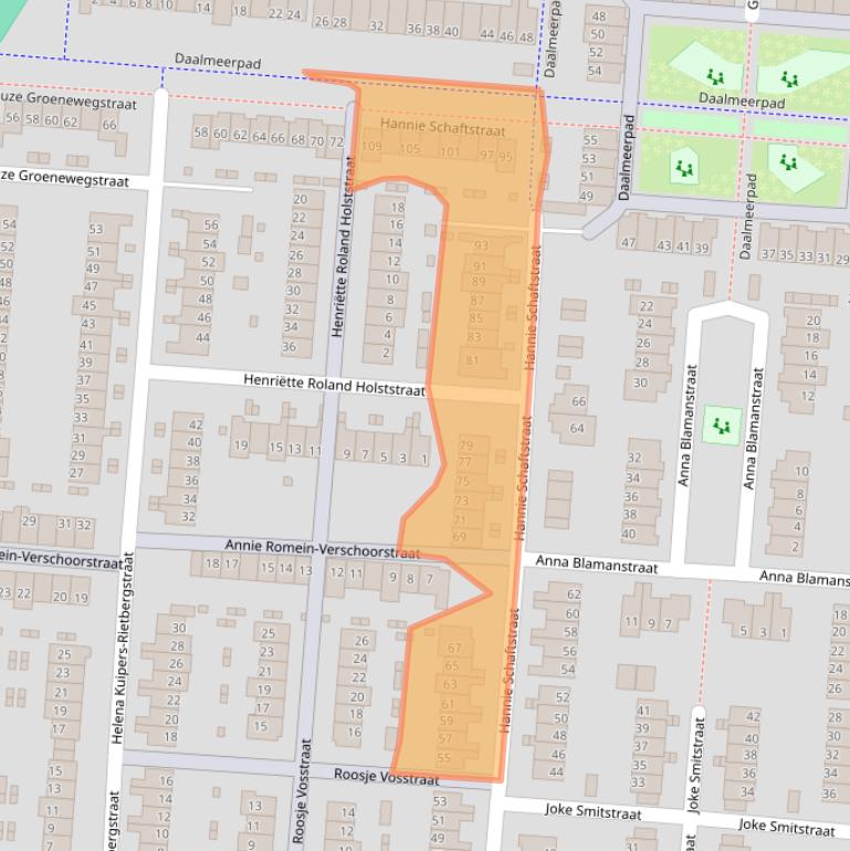 Kaart van postcodegebied 1827LN.