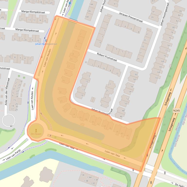 Kaart van postcodegebied 1827NA.