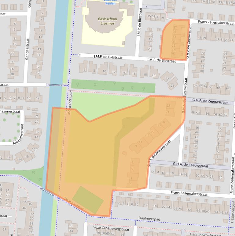 Kaart van postcodegebied 1827PB.