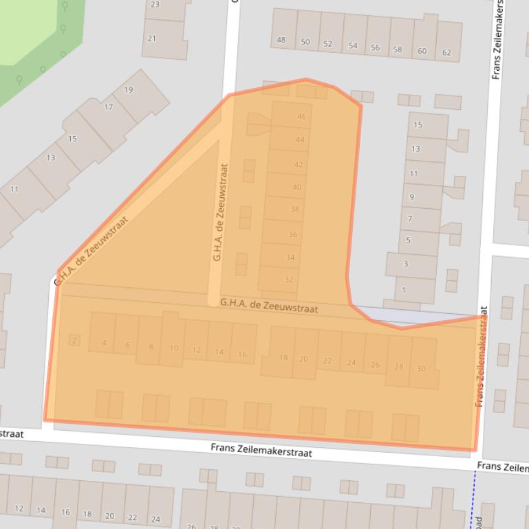 Kaart van postcodegebied 1827PC.