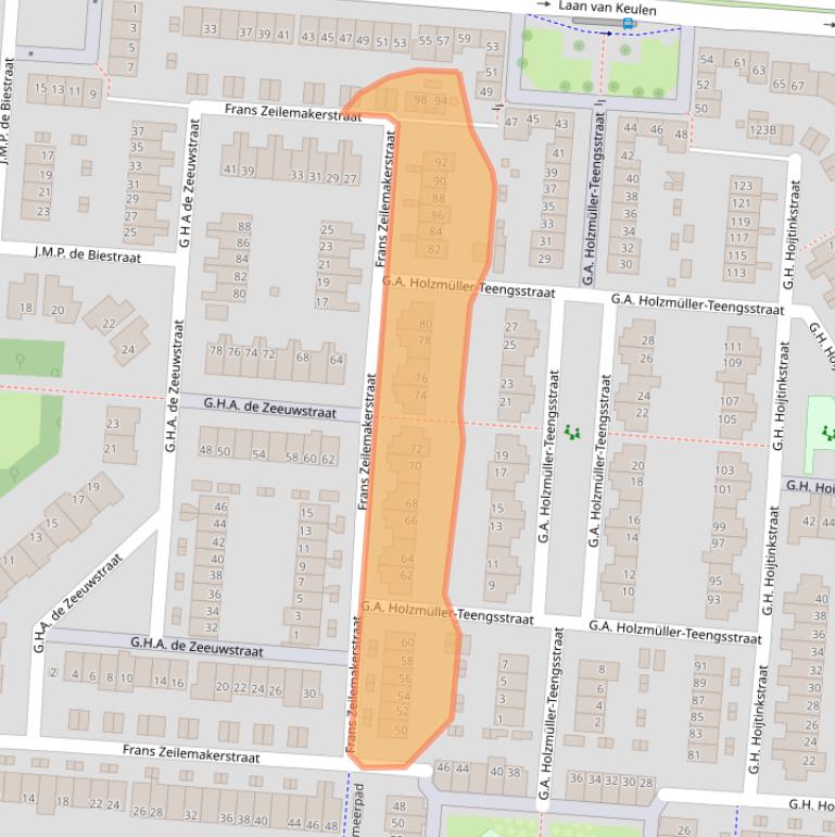 Kaart van postcodegebied 1827PH.