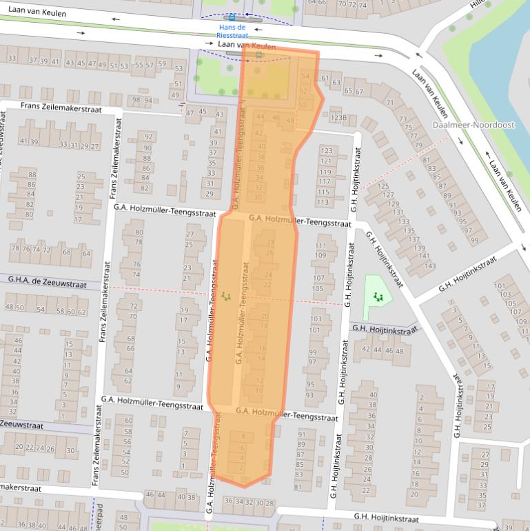 Kaart van postcodegebied 1827PK.