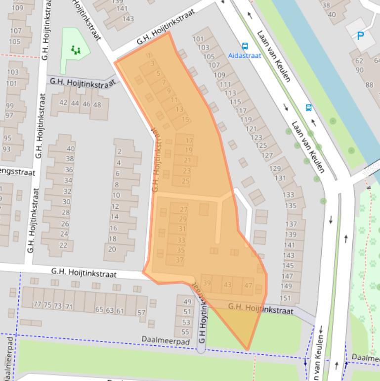 Kaart van postcodegebied 1827PL.