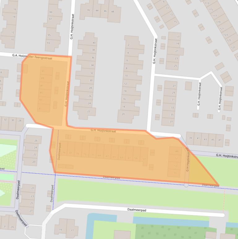 Kaart van postcodegebied 1827PM.